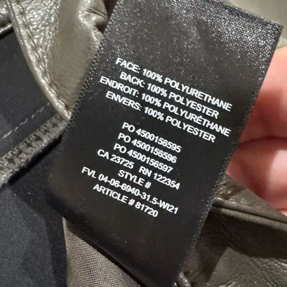 Aritzia Wilfred The Melina Wilfred Gray Vegan Leather Pants Women’s 2 - Picture 5 of 6